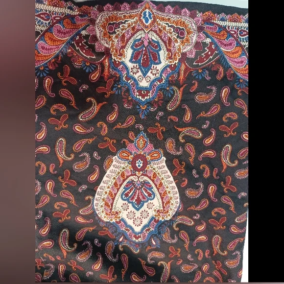 J. Crew Black and Red Paisley Pencil Skirt - Picture 5 of 6